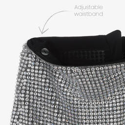 Dolce & Gabbana-Girls Silver Rhinestones Skirt | Childrensalon Outlet