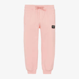 Dolce & Gabbana-Girls Soft Pink Cotton Trousers | Childrensalon Outlet