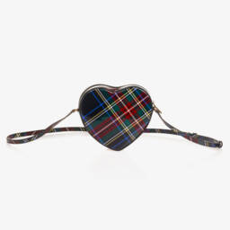 Dolce & Gabbana-Girls Tartan Heart Leather Bag | Childrensalon Outlet