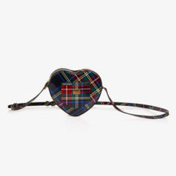 Dolce & Gabbana-Girls Tartan Heart Leather Bag | Childrensalon Outlet
