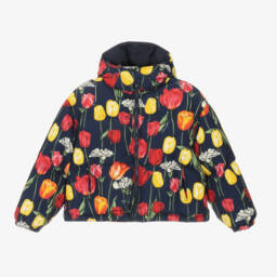 Dolce & Gabbana-Girls Tulip Print Hooded Puffer | Childrensalon Outlet