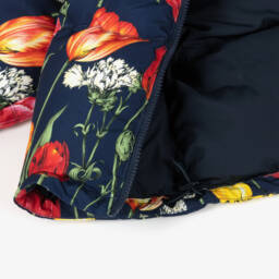 Dolce & Gabbana-Girls Tulip Print Hooded Puffer | Childrensalon Outlet