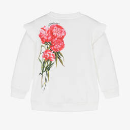 Dolce & Gabbana-Белый хлопковый свитшот с гвоздиками | Childrensalon Outlet