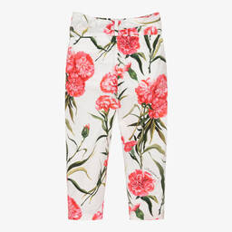 Dolce & Gabbana-Белые брюки с гвоздиками | Childrensalon Outlet