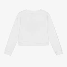 Dolce & Gabbana-Белый хлопковый свитшот DG для девочек | Childrensalon Outlet