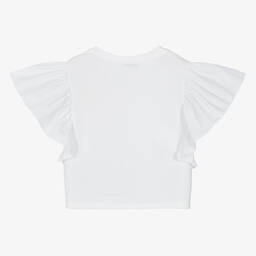 Dolce & Gabbana-Girls White Cotton Top | Childrensalon Outlet