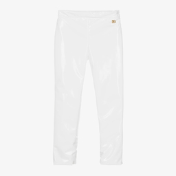 دولتشي آند غابانا-ليغنغز لون أبيض للبنات | Childrensalon Outlet