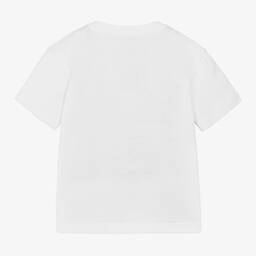 Dolce & Gabbana-Girls White Poppy Logo T-Shirt | Childrensalon Outlet