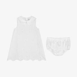 Dolce & Gabbana-Girls White Sleeveless Floral Dress | Childrensalon Outlet