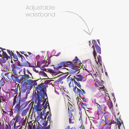 Dolce & Gabbana-Girls White Wisteria Skirt | Childrensalon Outlet