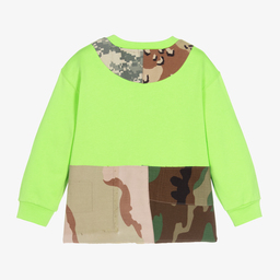 Dolce & Gabbana-Green Camouflage Sweatshirt | Childrensalon Outlet