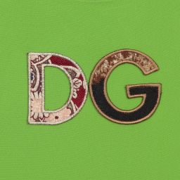 Dolce & Gabbana-Green Viscose Patchwork Dress | Childrensalon Outlet