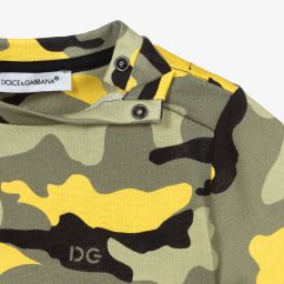 Dolce & Gabbana-Green & Yellow Baby T-Shirt | Childrensalon Outlet