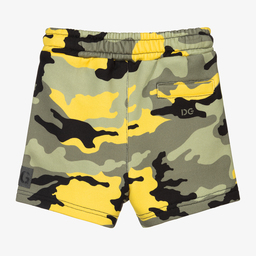  دولتشي آند غابانا-شورت قطن لون أخضر وأصفر للمواليد | Childrensalon Outlet