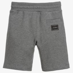 Dolce & Gabbana-Grey Jersey Logo Shorts | Childrensalon Outlet