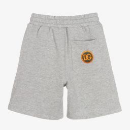 Dolce & Gabbana-Grey Patch Jersey Shorts | Childrensalon Outlet