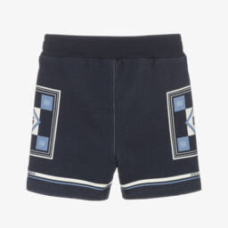 Dolce & Gabbana-Infant Boys Azure Patterned Cotton Shorts | Childrensalon Outlet