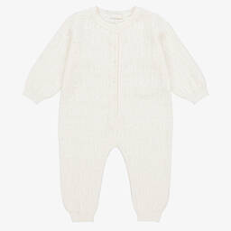 Dolce & Gabbana-Кремовый ромпер из шерсти и кашемира | Childrensalon Outlet