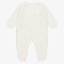 Dolce & Gabbana-Кремовый ромпер из шерсти и кашемира | Childrensalon Outlet