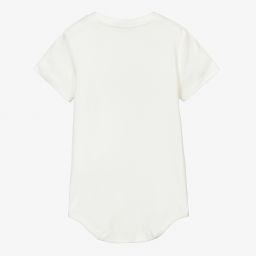 Dolce & Gabbana-Кремовое боди из хлопка | Childrensalon Outlet