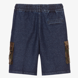 Dolce & Gabbana-Джинсовые шорты из джерси с камуфляжным принтом | Childrensalon Outlet