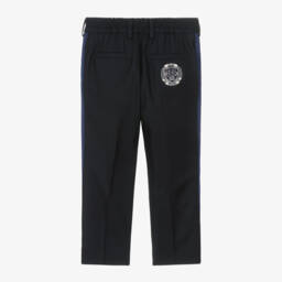 Dolce & Gabbana-Junior Boys Blue Wool Trousers | Childrensalon Outlet
