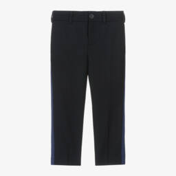Dolce & Gabbana-Junior Boys Blue Wool Trousers | Childrensalon Outlet