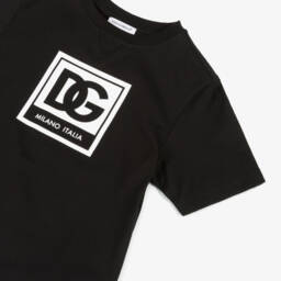 Dolce & Gabbana-Junior Boys Bold Black Tee | Childrensalon Outlet