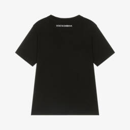 Dolce & Gabbana-Junior Boys Bold Black Tee | Childrensalon Outlet