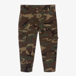 Dolce & Gabbana-Khaki Camouflage Trousers | Childrensalon Outlet