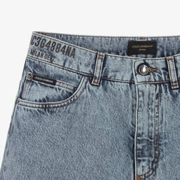 Dolce & Gabbana-Голубые джинсы DG Vibe | Childrensalon Outlet