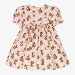 Dolce & Gabbana-فستان وردي بنقشة الفهد للبنات الصغيرات | Childrensalon Outlet