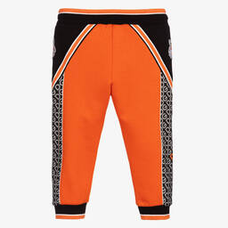 Dolce & Gabbana-Orange & Black Logo Joggers | Childrensalon Outlet