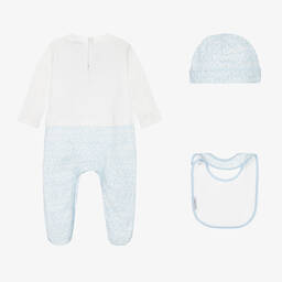 Dolce & Gabbana-Pale Blue Cotton Babysuit Set | Childrensalon Outlet