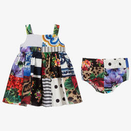 Dolce & Gabbana-Платье и трусики в стиле «пэтчворк» для малышей | Childrensalon Outlet