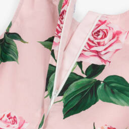 Dolce & Gabbana-Платье без рукавов с цветочным узором розовое для девочек | Childrensalon Outlet