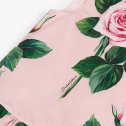 Dolce & Gabbana-Платье без рукавов с цветочным узором розовое для девочек | Childrensalon Outlet