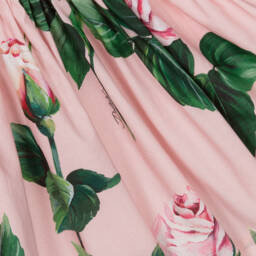 Dolce & Gabbana-Платье без рукавов с цветочным узором розовое для девочек | Childrensalon Outlet