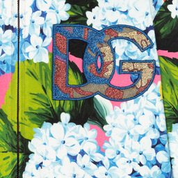 Dolce & Gabbana-Pink Hydrangea Zip-Up Top | Childrensalon Outlet