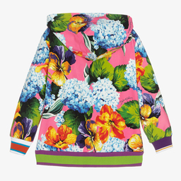 Dolce & Gabbana-Pink Hydrangea Zip-Up Top | Childrensalon Outlet