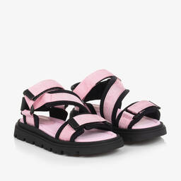 Dolce & Gabbana-Pink Velcro Strap Sandals | Childrensalon Outlet