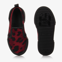 Dolce & Gabbana-Red & Black Slip-On Shoes | Childrensalon Outlet
