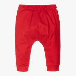 Dolce & Gabbana-Красные хлопковые джоггеры с лапами леопарда | Childrensalon Outlet