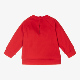 Dolce & Gabbana-Красный хлопковый свитшот с леопардом | Childrensalon Outlet