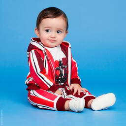 Dolce & Gabbana-Джоггеры в красную и белую полоску | Childrensalon Outlet