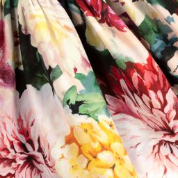 Dolce & Gabbana-Spotted & Floral Silk Dress | Childrensalon Outlet
