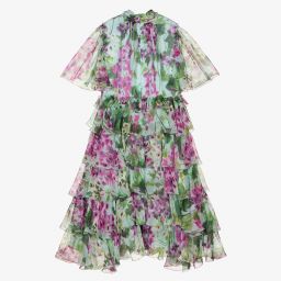 Dolce & Gabbana-Teen Bellflower Silk Dress | Childrensalon Outlet