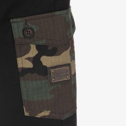 Dolce & Gabbana-Teen Black Camouflage Joggers | Childrensalon Outlet