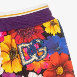 Dolce & Gabbana-Teen Black Floral DG Shorts | Childrensalon Outlet