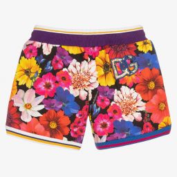 Dolce & Gabbana-Teen Black Floral DG Shorts | Childrensalon Outlet